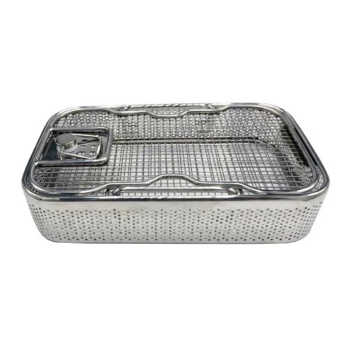 Mesh Perforated Tray with LID 250mm x 150mm x 50mm