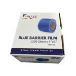 Disposable Barrier Film Perforated Sheets Roll 4 x 6 in Blue 0.05mm thickness Paper Core