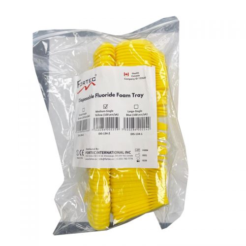 Disposable Floride Trays Medium Yellow Single 100 Pcs/Pk
