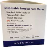 Disposable Surgical Face Mask Level-2 Made in Canada 50pcs/Box 