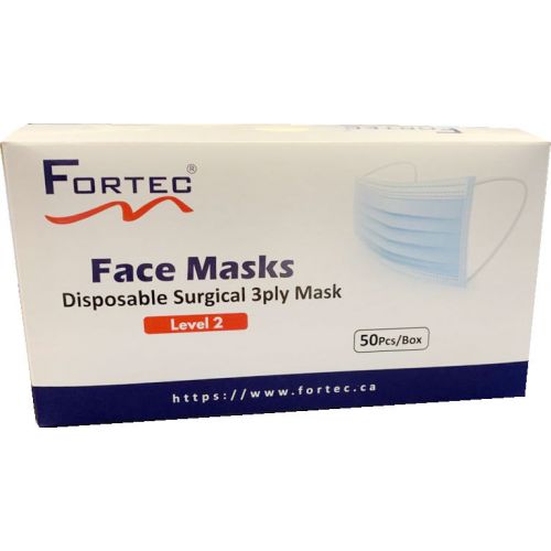 Disposable Surgical Face Mask Level-2 Made in Canada 50pcs/Box 