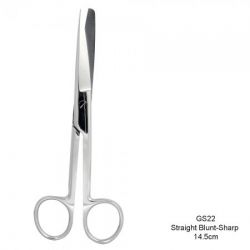 22 Straight Blunt-Sharp General Surgical Scissors (14.5cm)