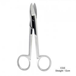 Straight Crown and Gold Scissors (12cm)